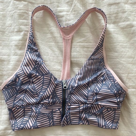 lululemon athletica Other - Lululemon Zip-front Sports Bra Pink/Gray